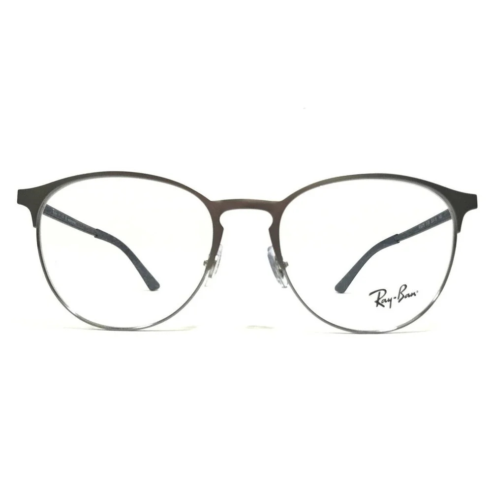 Ray-Ban Eyeglasses Frames RB6375 3135 Navy Blue Gray Round Full Rim 53-18-145